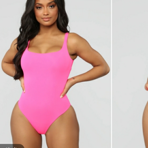 Fashion Nova XL neon pink swimsuit - Picture 3 of 5